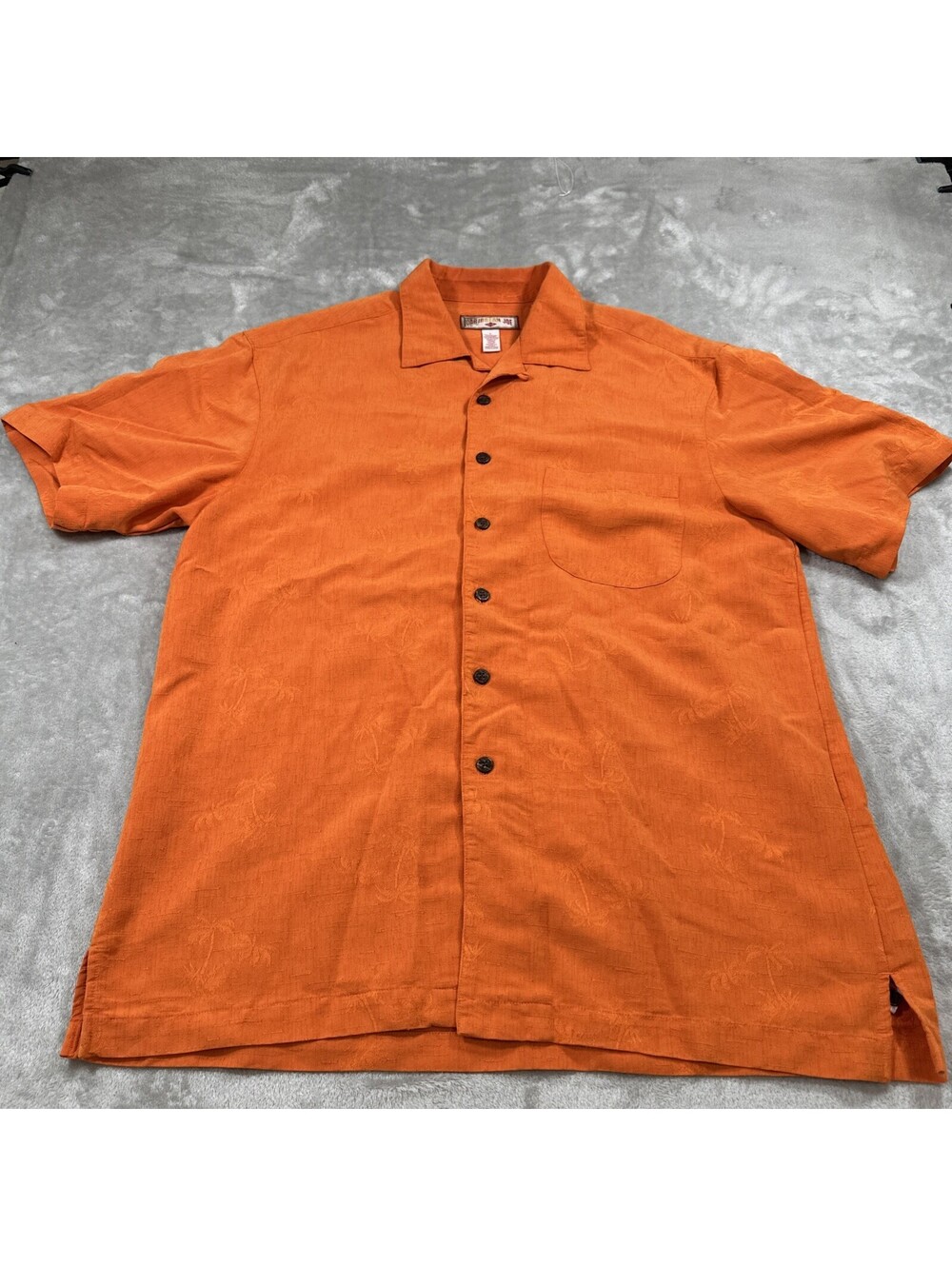 Caribbean Joe Men's Shirt Palm Tree Pattern Size Large- 70% Rayon, Nice Shirt